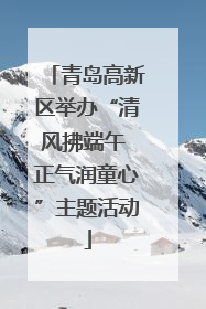 青岛高新区举办“清风拂端午 正气润童心”主题活动